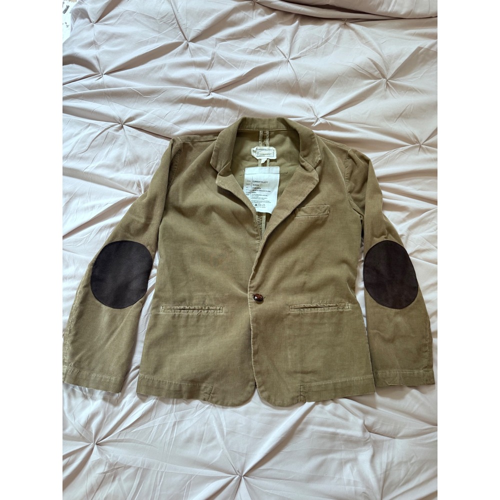 Current Elliott The Patch Shrunken Blazer Camel Corduroy Elbow Patch Jacket 1 S